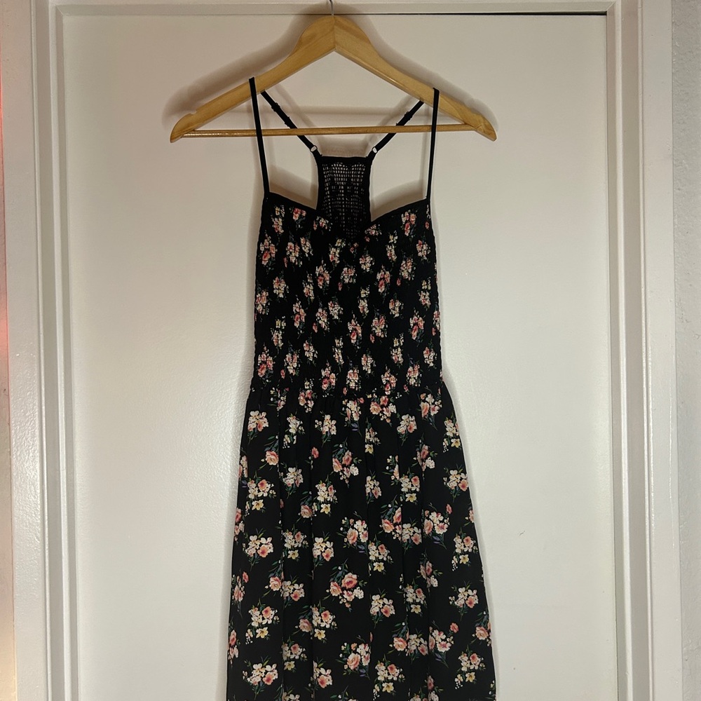 Xhilaration Black Floral Mini Dress